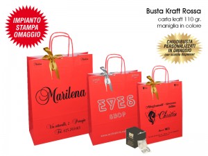 BUSTE IN CARTA KRAFT ROSSA